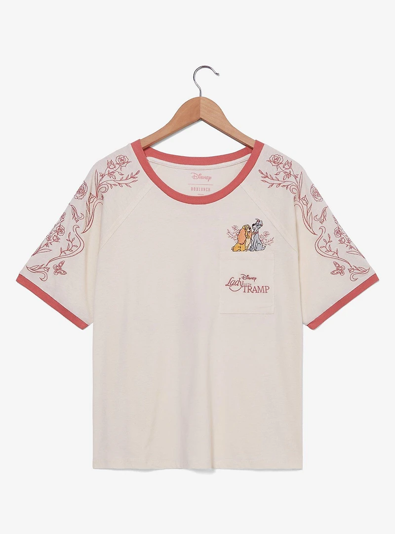 Disney Lady and the Tramp Floral Women's T-Shirt — BoxLunch Exclusive