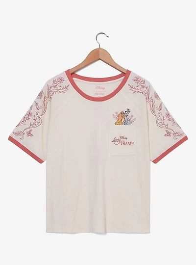 Disney Lady and the Tramp Floral Women's T-Shirt — BoxLunch Exclusive