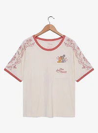 Disney Lady and the Tramp Floral Women's T-Shirt — BoxLunch Exclusive
