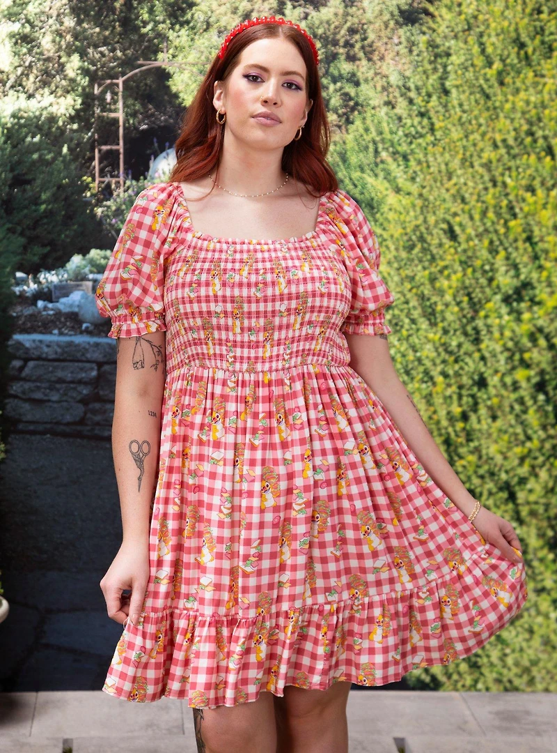 Disney Lilo & Stitch Reuben Gingham Plus Smock Dress