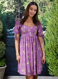 Disney Tangled Icons Allover Print Smock Dress