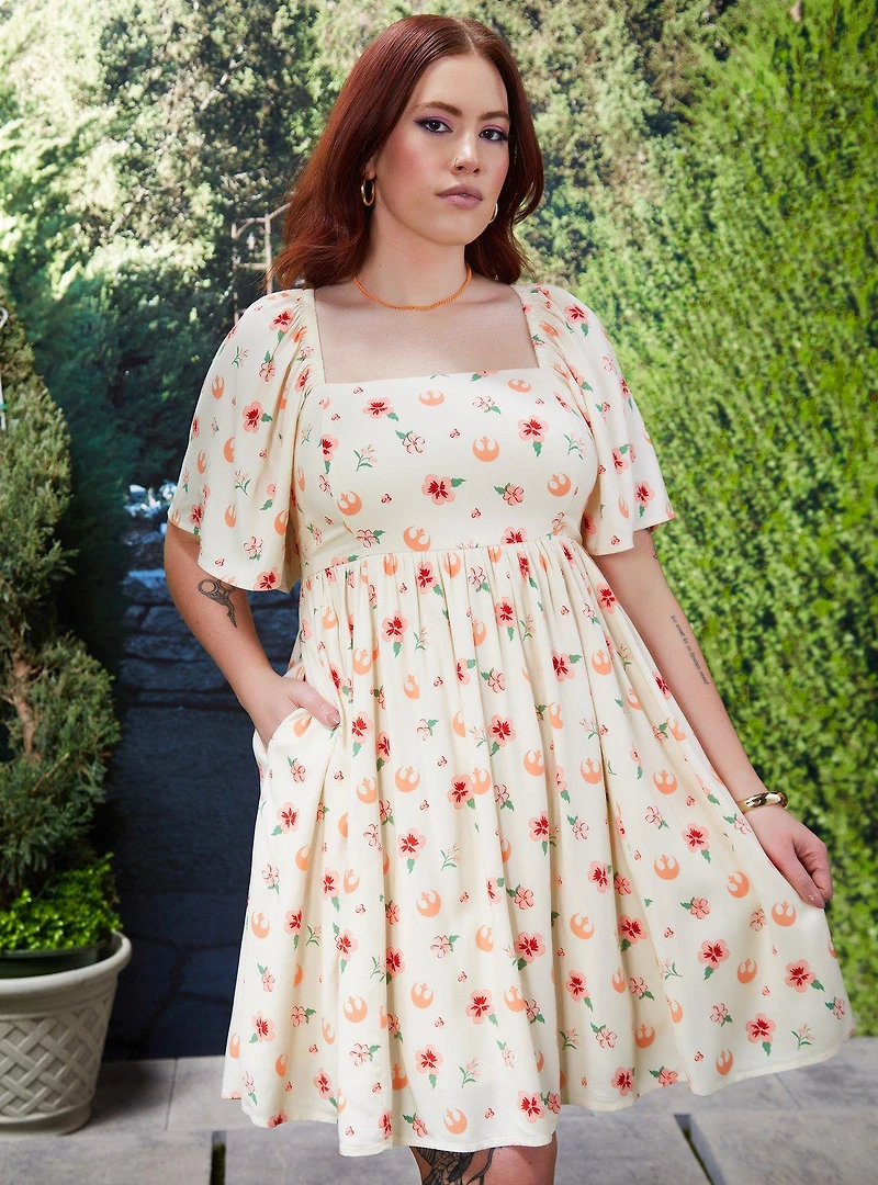 Star Wars Rebel Alliance Floral Plus Smocked Dress