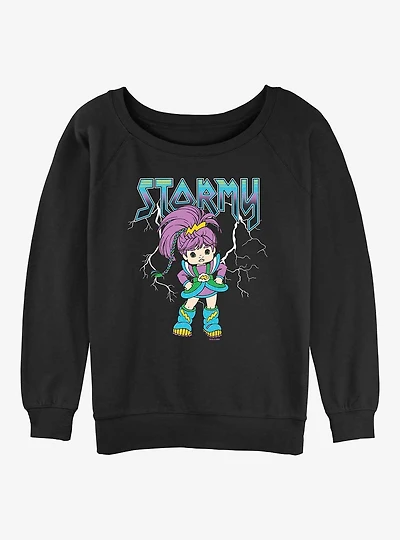 Rainbow Brite Metal Stormy Womens Slouchy Sweatshirt