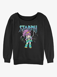 Rainbow Brite Metal Stormy Womens Slouchy Sweatshirt