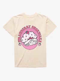 Strawberry Shortcake Pink Berries Mineral Wash T-Shirt