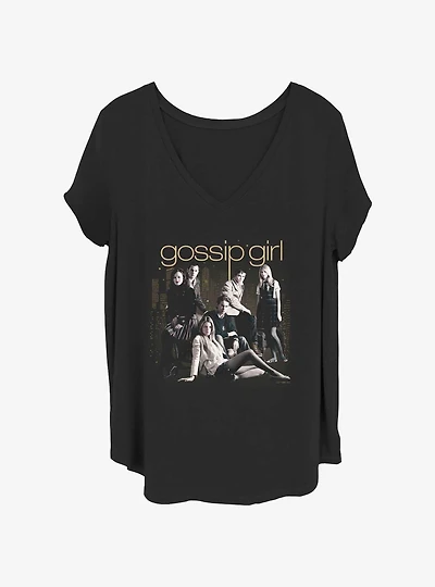 Gossip Girl Cast Womens T-Shirt Plus