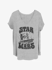 Star Wars Groovy Womens T-Shirt Plus