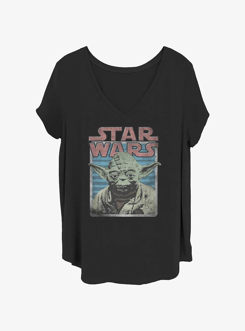 Star Wars Yoda Square Womens T-Shirt Plus