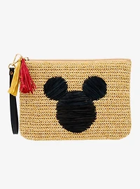 Disney Mickey Mouse Silhouette Raffia Wristlet - BoxLunch Exclusive