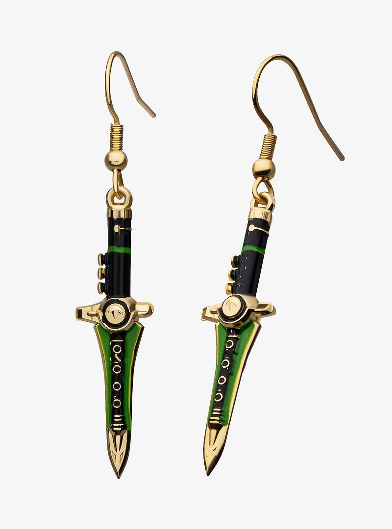 Mighty Morphin Power Rangers Dragon Sword Drop Earrings