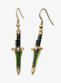 Mighty Morphin Power Rangers Dragon Sword Drop Earrings