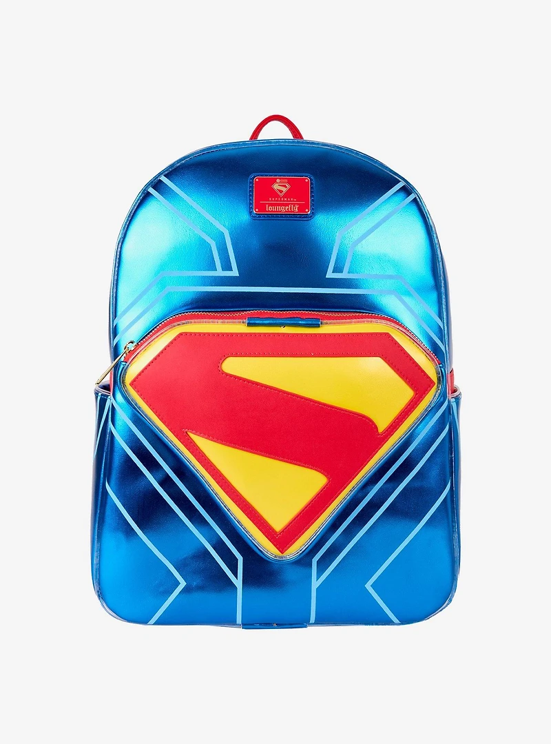 Loungefly DC Comics Superman Metallic Superman Symbol Light-Up Backpack