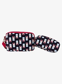 Loungefly Demon Slayer: Kimetsu no Yaiba Tanjiro Earring Allover Print Belt Bag with Coin Bag