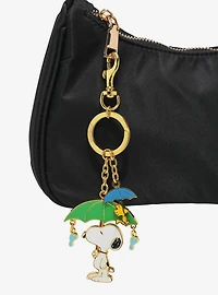 Peanuts Snoopy & Woodstock Umbrella Dangling Multi- Charm Keychain — BoxLunch Exclusive
