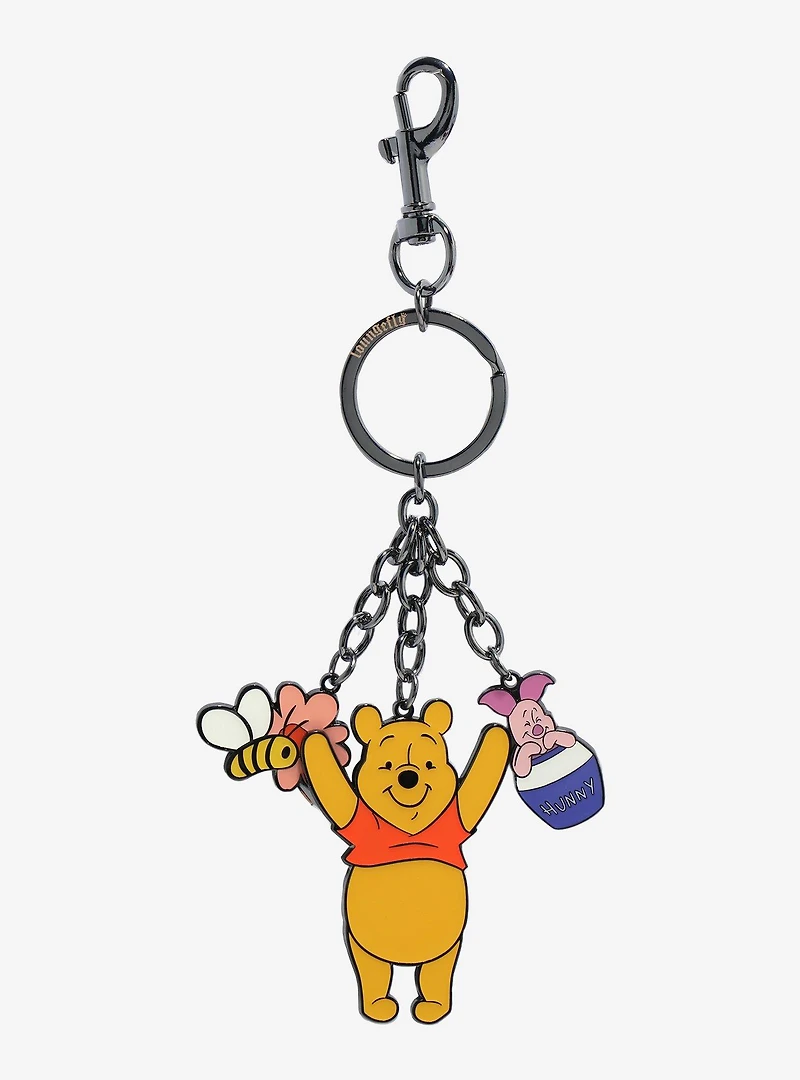 Loungefly Disney Winnie the Pooh Piglet & Pooh Bear Multi Charm Keycharm