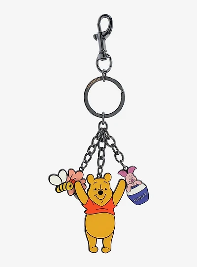 Loungefly Disney Winnie the Pooh Piglet & Pooh Bear Multi Charm Keycharm