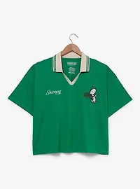 Peanuts Snoopy Tennis Women's Plus Cropped Polo — BoxLunch Exclusive