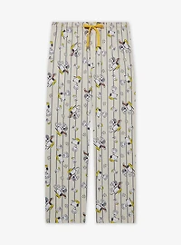 Peanuts Snoopy Baseball Striped Allover Print Sleep Pants — BoxLunch Exclusive