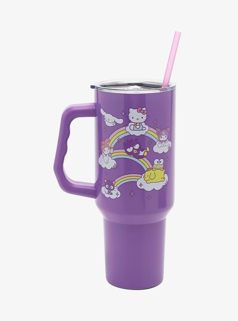 Sanrio Hello Kitty and Friends Rainbow Straw Tumbler with Handle