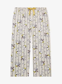 Peanuts Snoopy Baseball Striped Allover Print Women's Plus Sleep Pants — BoxLunch Exclusive