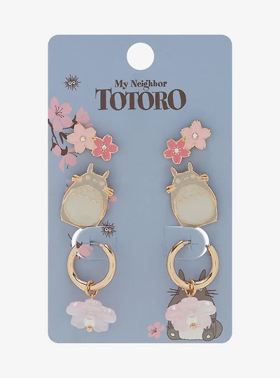Studio Ghibli® My Neighbor Totoro Cherry Blossom Earring Set - BoxLunch Exclusive