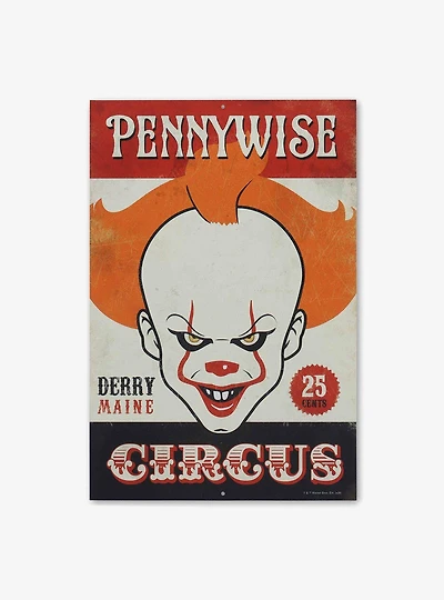 IT Pennywise Circus Metal Sign