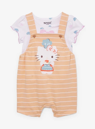 Sanrio Hello Kitty Bento Box Striped Infant Overall & T-Shirt Set - BoxLunch Exclusive