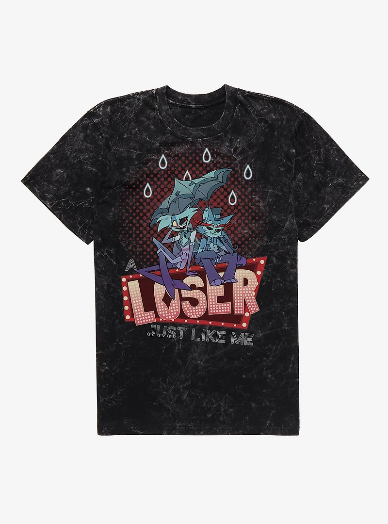 Hazbin Hotel Husk & Angel Dust Loser Mineral Wash T-Shirt