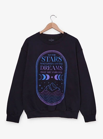 A Court of Thorns and Roses Tonal Quote Women's Crewneck - BoxLunch Exclusive