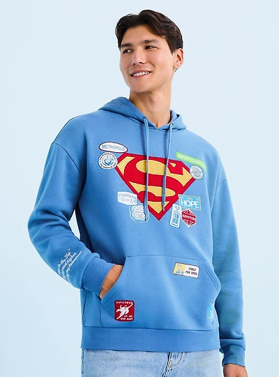 DC Comics Superman Logo Patch Hoodie — BoxLunch Exclusive