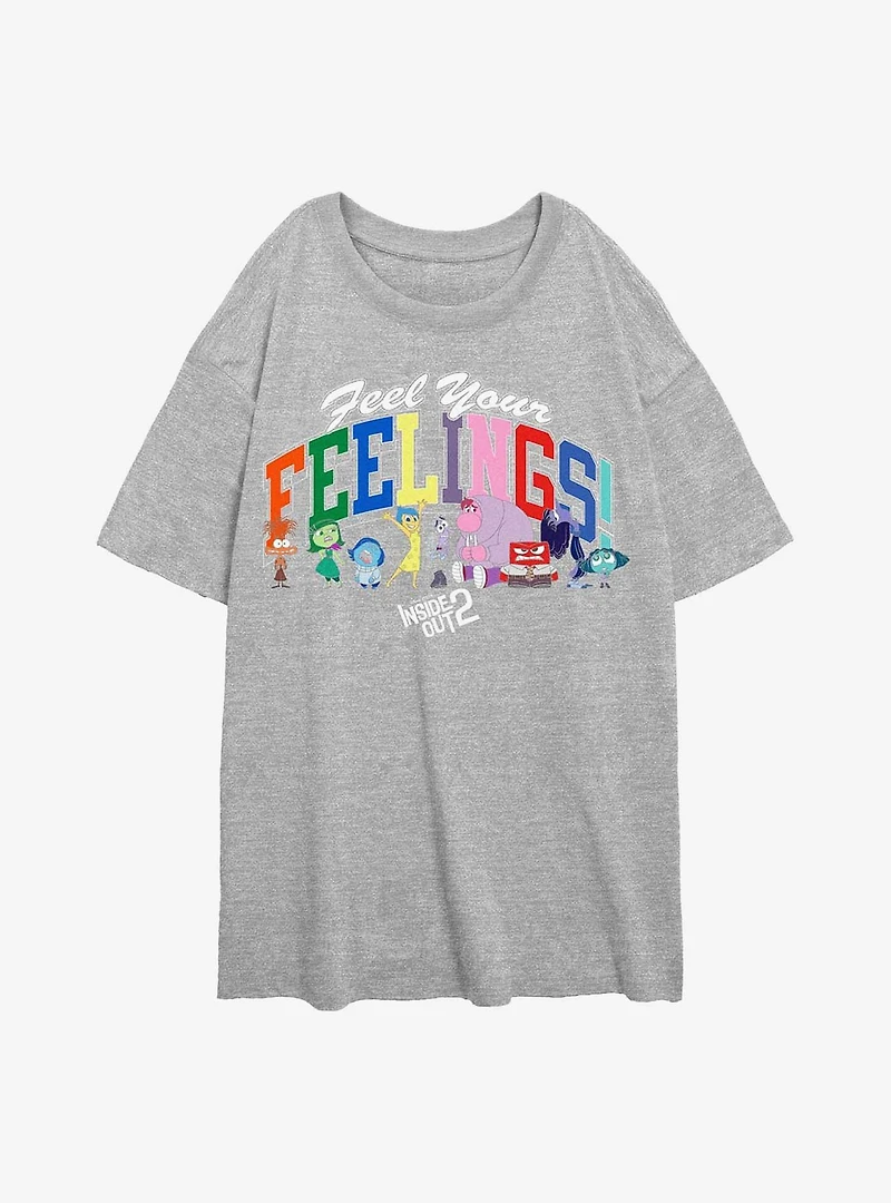 Disney Pixar Inside Out 2 Feelings Arch Alt Womens Oversized T-Shirt