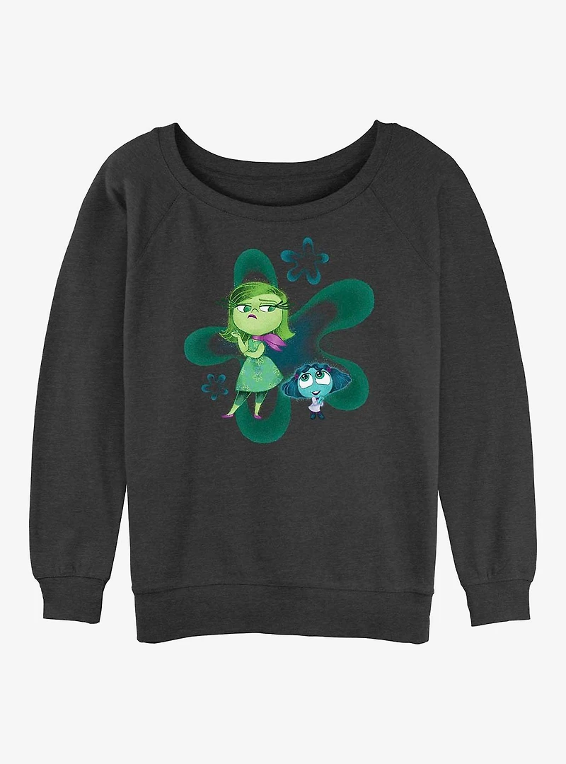 Disney Pixar Inside Out 2 Envy And Disgust Womens Slouchy Sweatshirt