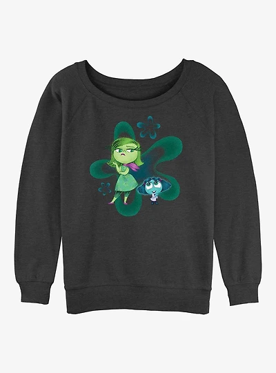 Disney Pixar Inside Out 2 Envy And Disgust Womens Slouchy Sweatshirt