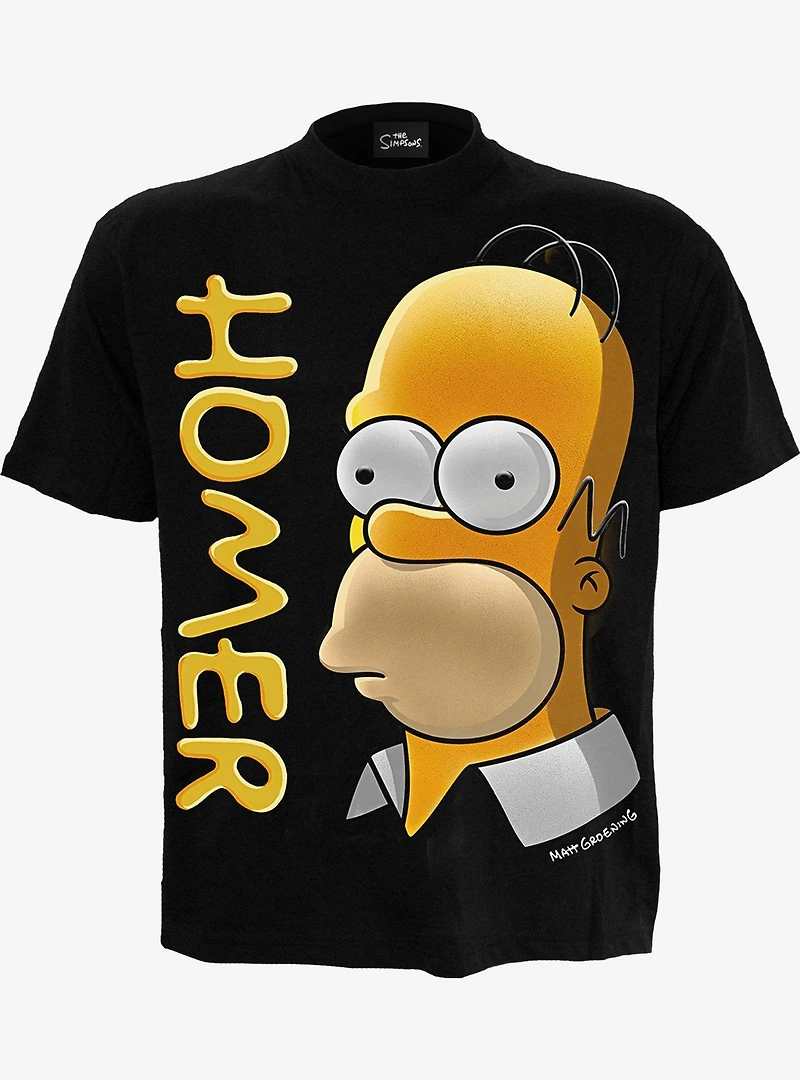 Spiral The Simpsons Homer Portrait Front Print T-Shirt