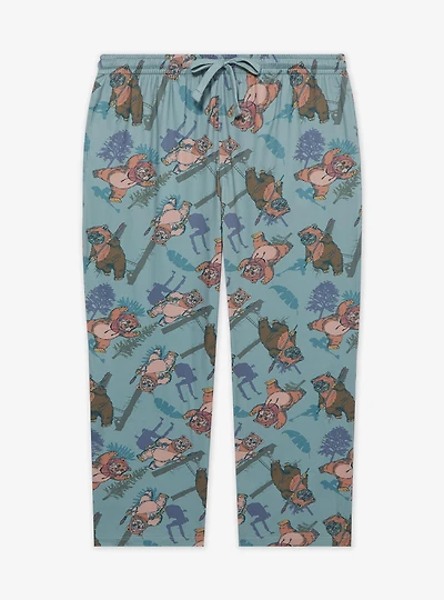 Star Wars Ewoks Allover Print Women's Plus Sleep Pants - BoxLunch Exclusive