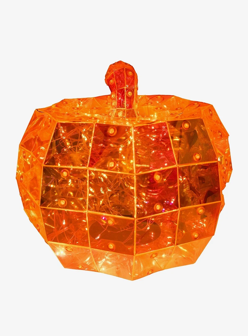 Orange Micro LED Holographic Jack-O-Lantern 100-Light