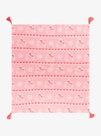 Sanrio Hello Kitty Snowflake Knit Throw — BoxLunch Exclusive
