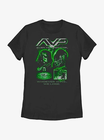 Alien Avp Glow Womens T-Shirt