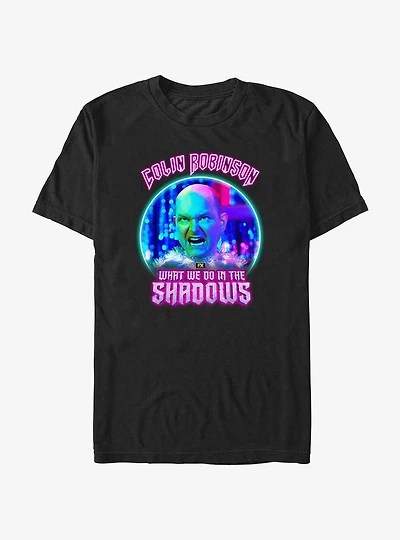 What We Do The Shadows Neon Colin Lockup T-Shirt