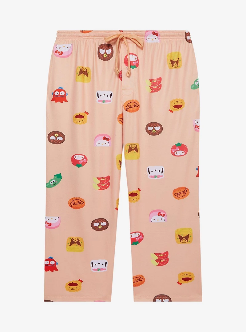 Sanrio Hello Kitty and Friends Bento Box Snacks Allover Print Women's Plus Sleep Pants - BoxLunch Exclusive