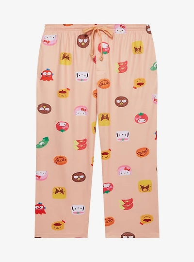 Sanrio Hello Kitty and Friends Bento Box Snacks Allover Print Women's Plus Sleep Pants - BoxLunch Exclusive