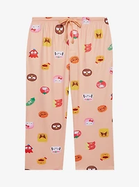 Sanrio Hello Kitty and Friends Bento Box Snacks Allover Print Women's Plus Sleep Pants - BoxLunch Exclusive