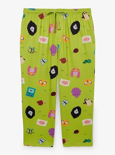 Adventure Time Characters Allover Print Women's Plus Sleep Pants - BoxLunch Exclusive