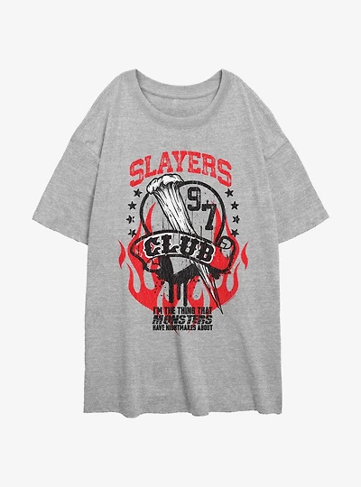 Buffy The Vampire Slayer Slayers Club Womens Oversized T-Shirt