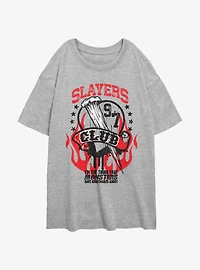 Buffy The Vampire Slayer Slayers Club Womens Oversized T-Shirt