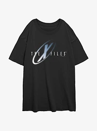 X-Files The X Files Logo Womens Oversized T-Shirt