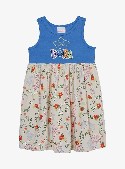 Dora the Explorer Floral Toddler Tank Dress — BoxLunch Exclusive