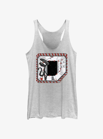 Alien Playing Space Golf Womens Tank Top