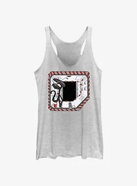 Alien Playing Space Golf Womens Tank Top