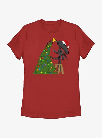 Alien Christmas Ready Womens T-Shirt